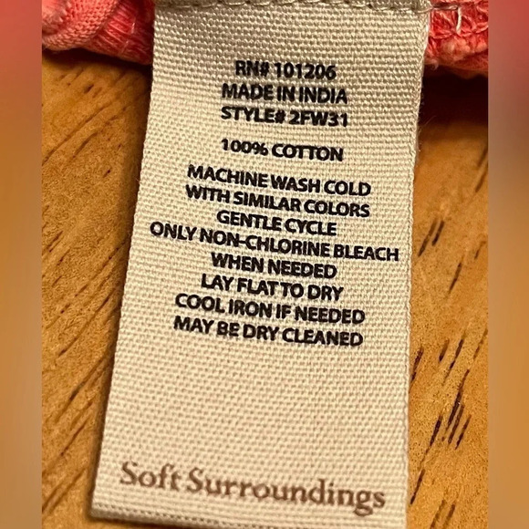 Soft Surroundings 100% cotton tunic style short sleeve top, size Large - Picture 4 of 4